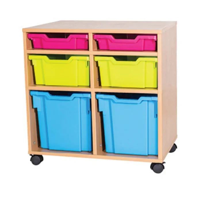 Double Column 2 x Shallow 2 x Deep 2 x Jumbo Tray Mobile Storage Unit