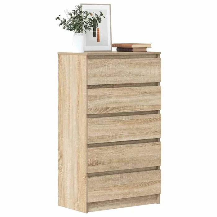 Drawer Cabinet 60X36X103 Cm Engineered Wood