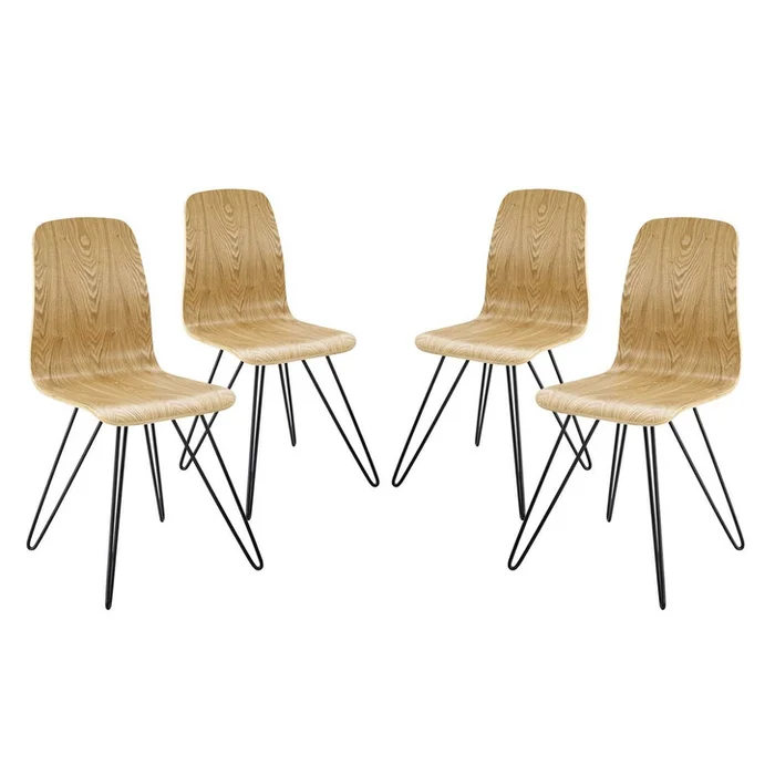 Drift Dining Side Chair Set of 4, Wood, Natural 15245