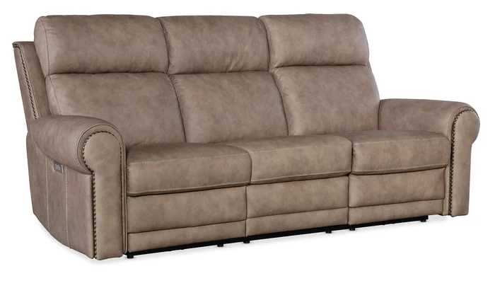 Duncan Power Sofa with Power Headrest & Lumbar – Kalahari Camel