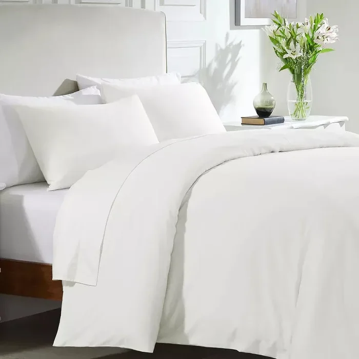 Duvet Cover Set 100% Cotton Sateen – Button Closure, Corner Ties