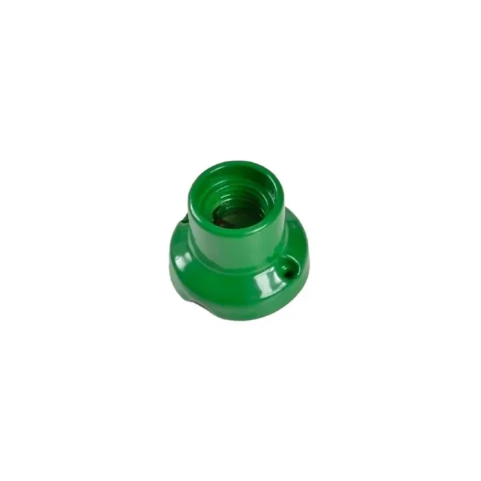E27 Lampholder Porcelain Straight Base Green Wall or Ceiling