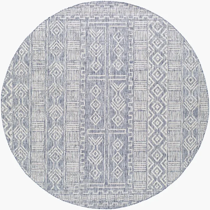 Eagean EAG-2413 5ft Round Machine Woven Indoor/Outdoor Area Rug
