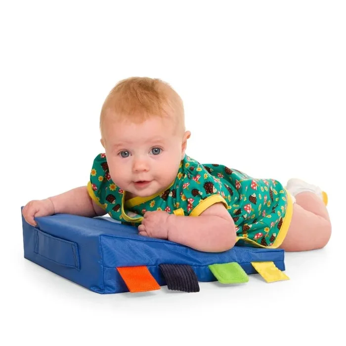 Eden Sensory Touch Tags Posture Wedge Blue