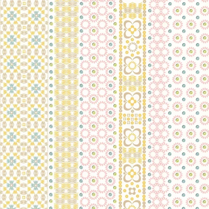 Eijffinger 330223 Conta Light Pink Sequin Embroidered Stripe Wallpaper