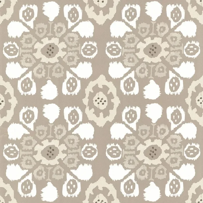 Eijffinger 330235 Valencia Taupe Ikat Floral Wallpaper