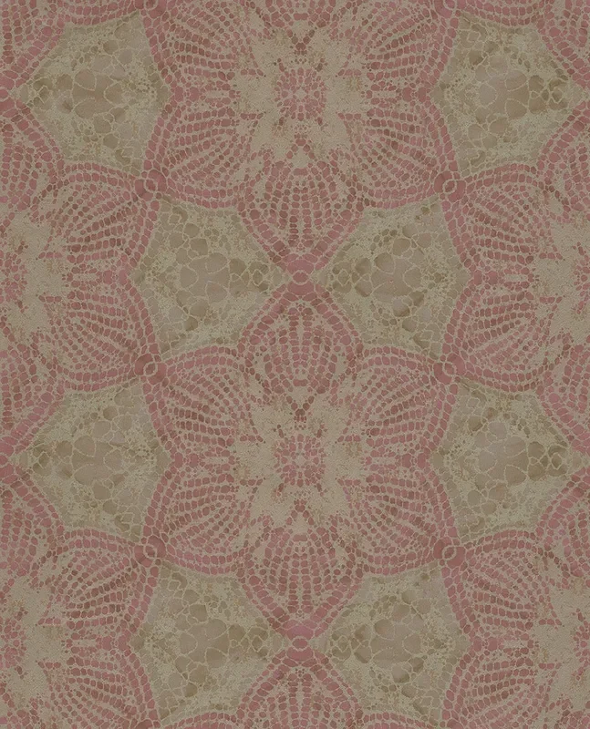 Eijffinger 376054 Seychelles Mauve Medallion Wallpaper