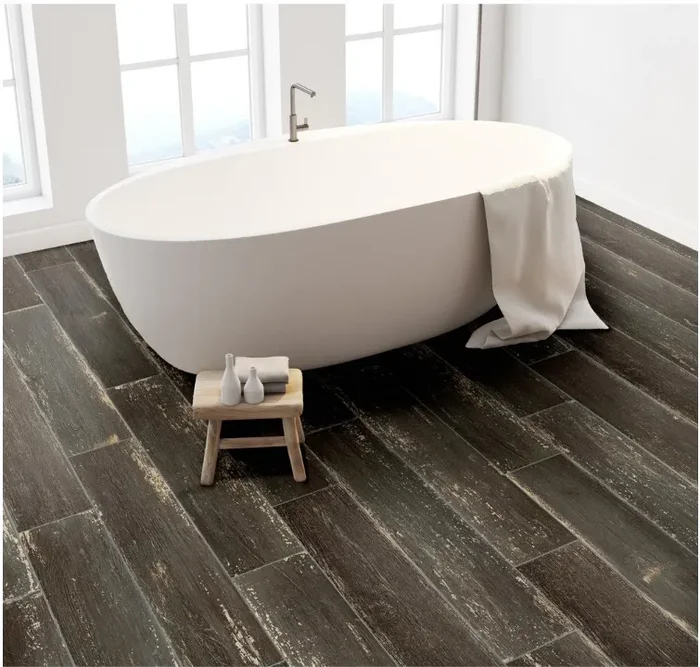 Ember Ebony Wood 8 in. x 36 in. Porcelain Floor and Wall Tile (15.54 sq. ft./Case) (30 boxes)