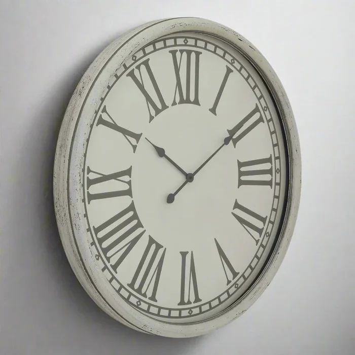 Embossed Glass Wall Clock