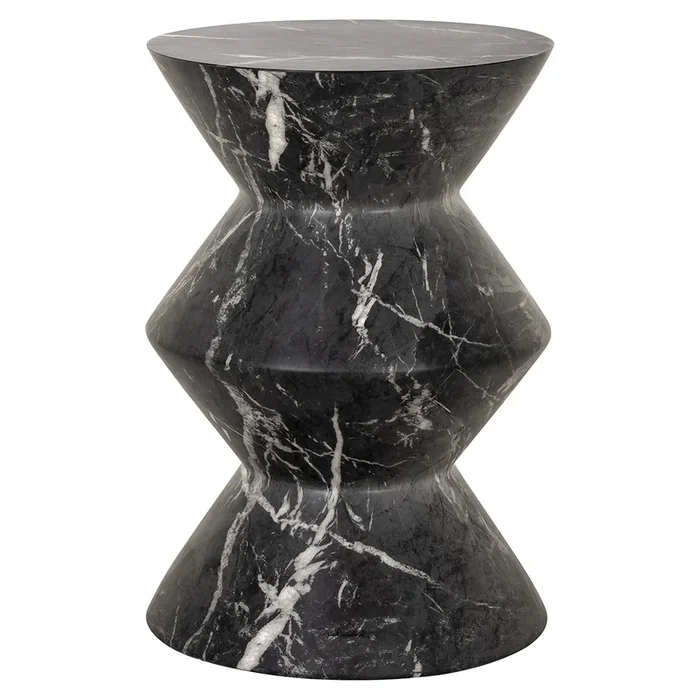 End table Bosco faux black marble (Black)- Richmond Interiors – Please message to discuss pricing & availability before purchase