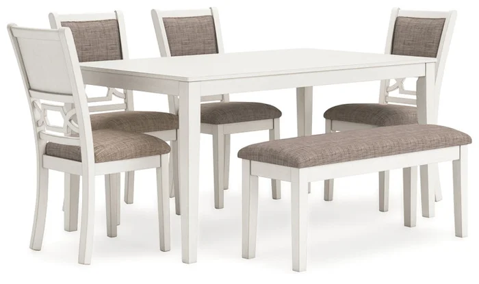 Erinberg – Antique White – Dining Room Table Set (Set of 6)