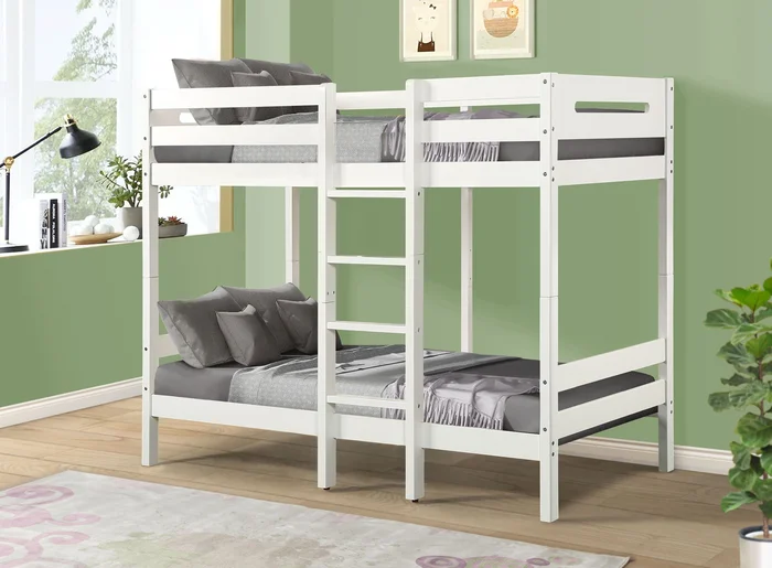 Esin – Twin Twin Bunk Bed – White