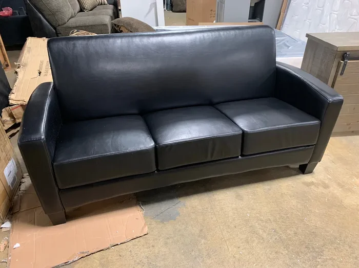 Essentials by OFM 70.25″W Traditional Reception Sofa, Leather Upholstery