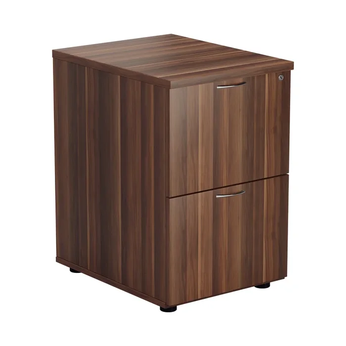 Essentials Wooden Filing Cabinet – Dark Walnut