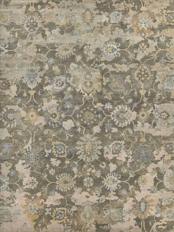 EXQUISITE RUGS Hand-Knotted Rectangle – 4035-9’X12′