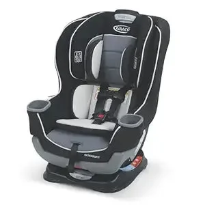 Extend2Fit Convertible Baby Car Seat, Rear and Forward Facing, Adjustable Extension Panel for Extra Legroom, Gotham
