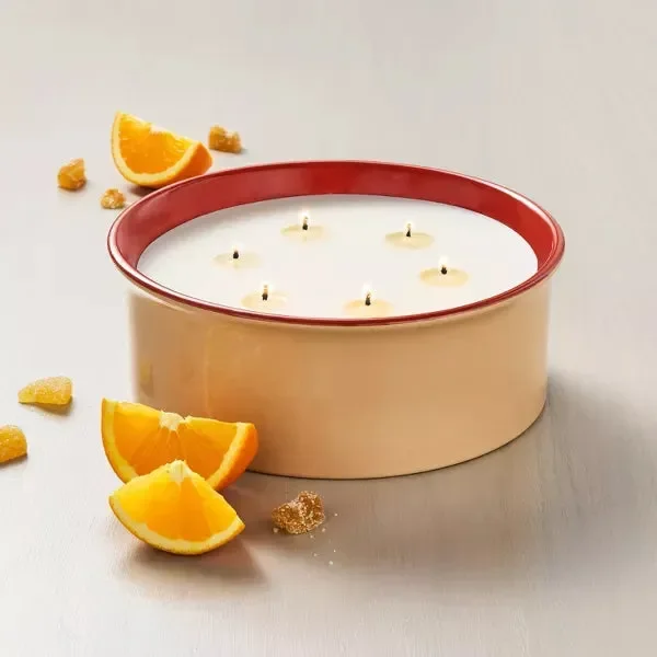 Extra Large Two-Tone Ceramic Sunkissed Ginger Jar Candle, final cut