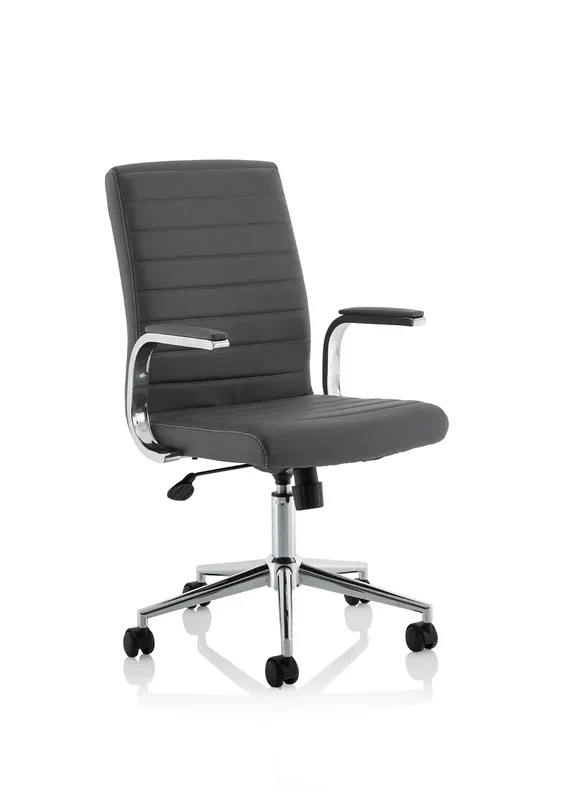 Ezra Executive Grey Leather Chair