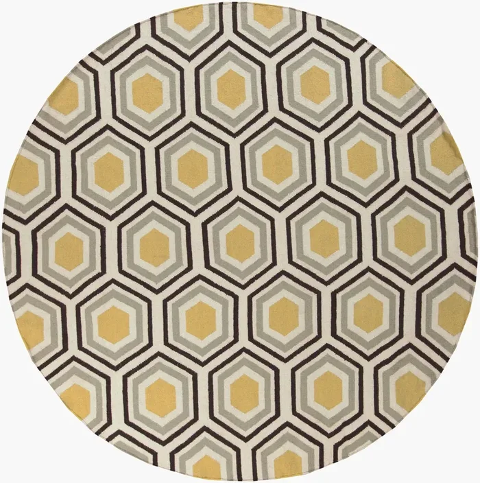 Fallon FAL-1037 8ft Round Handmade Wool Area Rug