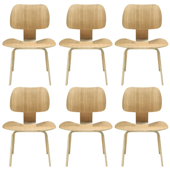 Fathom Dining Chairs Set of 6 in Tan