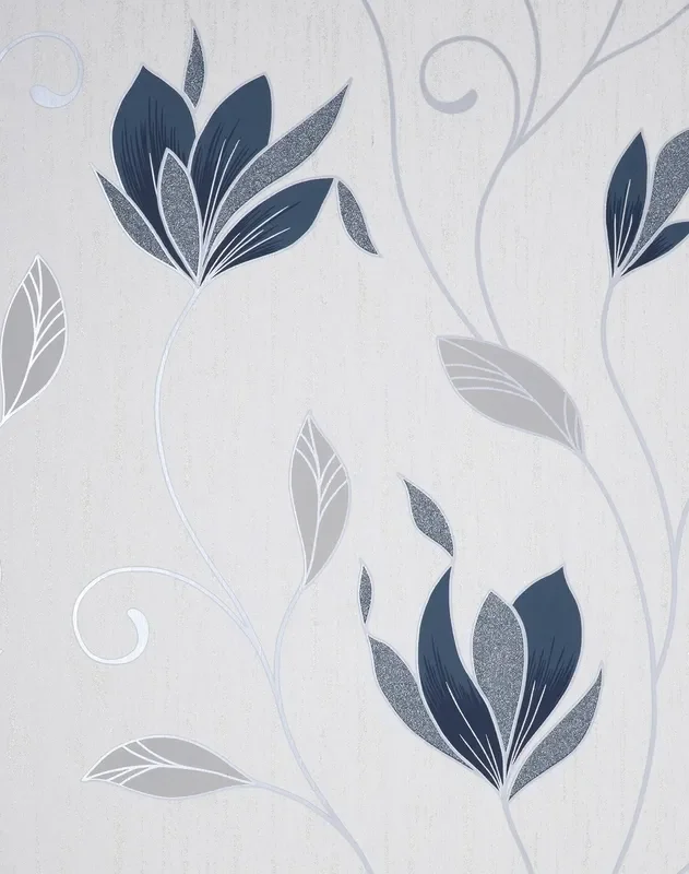 Fine Decor M1716 Synergy Navy Floral Wallpaper