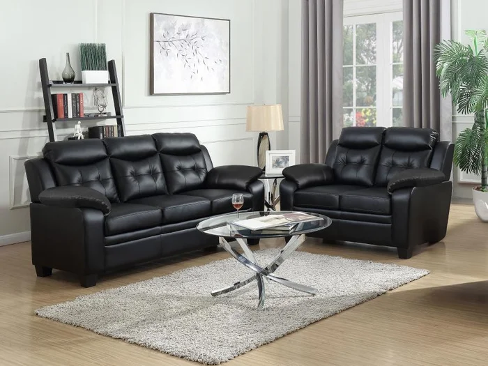 Finley – Upholstered Padded Arm Tufted Sofa Set