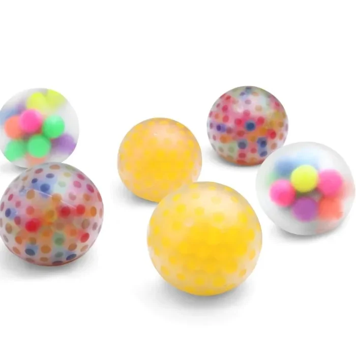 First-play Assorted 6cm Sensory Bead Balls – 6 Pcs
