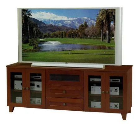 Flat Panel / Flat Screen TV Stand – 70 Inch Shaker Style TV Entertainment Console for Plasma/LCD Installations – FT72SC