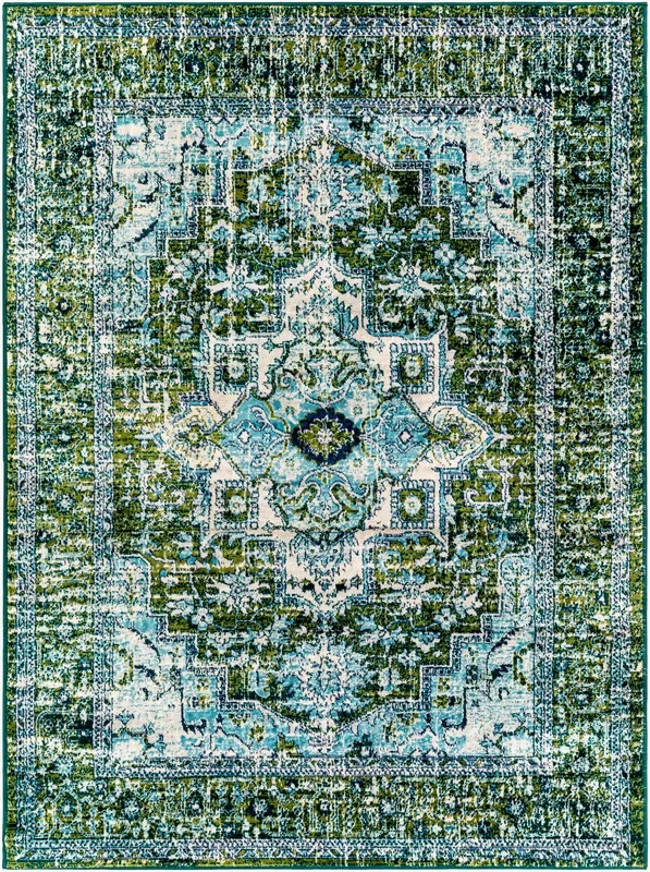 Floransa FSA-2361 5′ x 7′ Machine Woven Area Rug