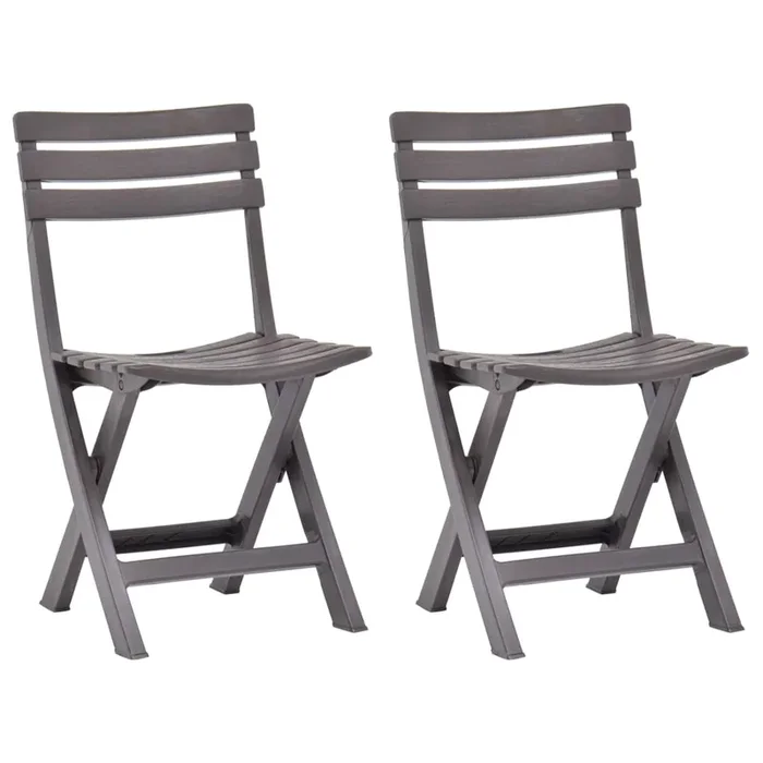 Folding Garden Chairs 2 Pcs Plastic