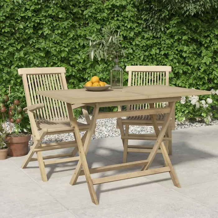 Folding Garden Table 120X70X75 Cm Solid Wood Teak