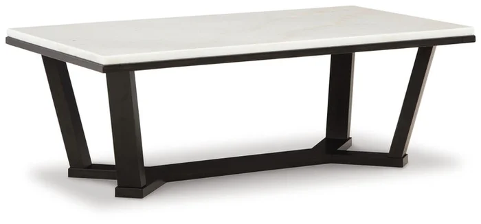 Fostead – White / Espresso – Rectangular Cocktail Table