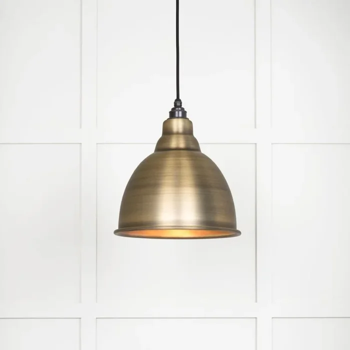 From the Anvil Aged Brass Brindley Pendant Ceiling Light