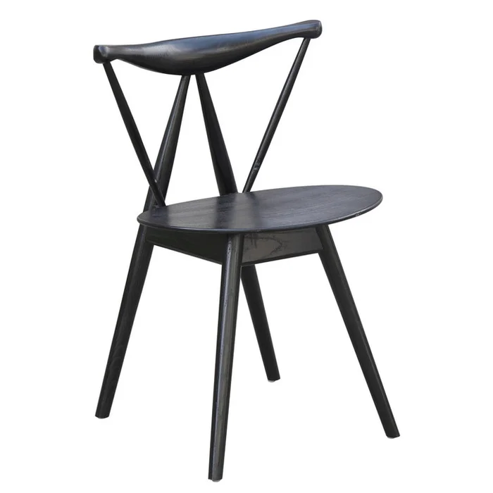 Fronter Dining Chair, Black, Wood