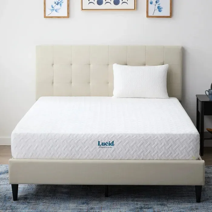 Full Lucid Comfort 10” Plush Gel Memory Foam Mattress