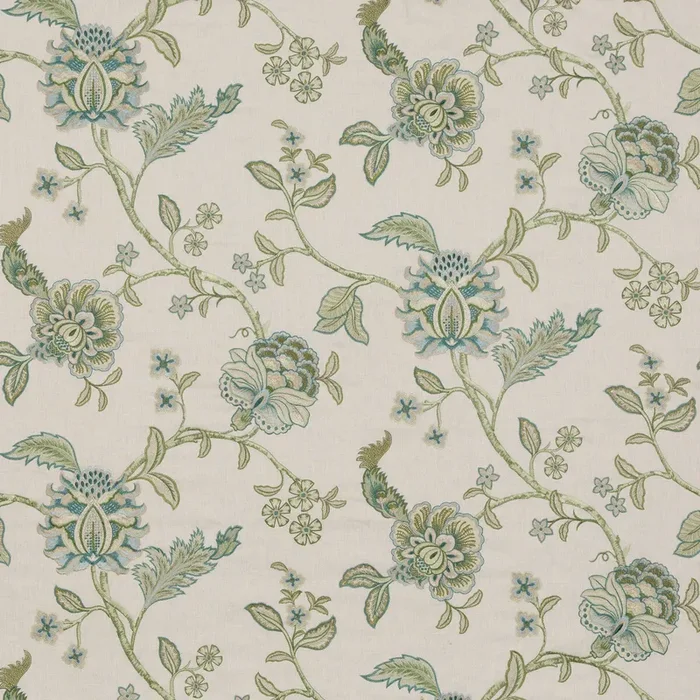 G P & J BAKER BF10937.2.0 SUDBURY TEAL Fabric