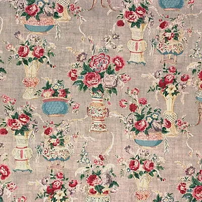 G P & J BAKER R1361.1.0 BLUSH CHINA GREY Fabric