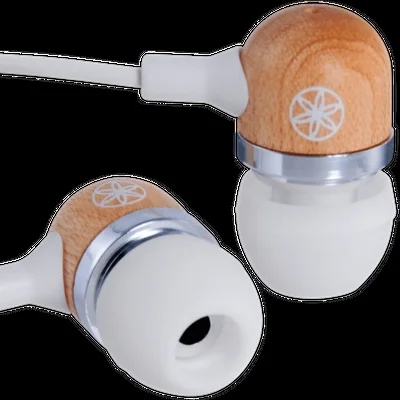 Gaiam White Maple Wood Ear Bud with Microphone
