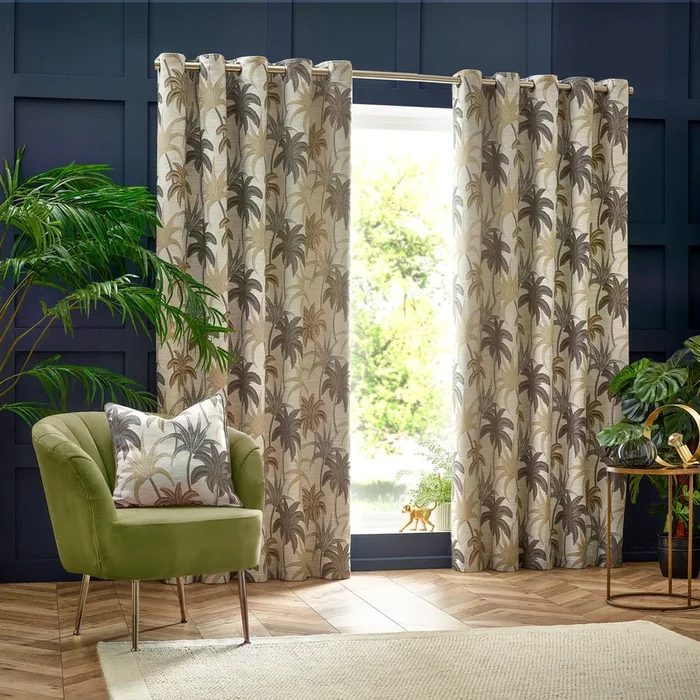 GALAPAGOS 167X137 EYELET CURTAINS NATURAL