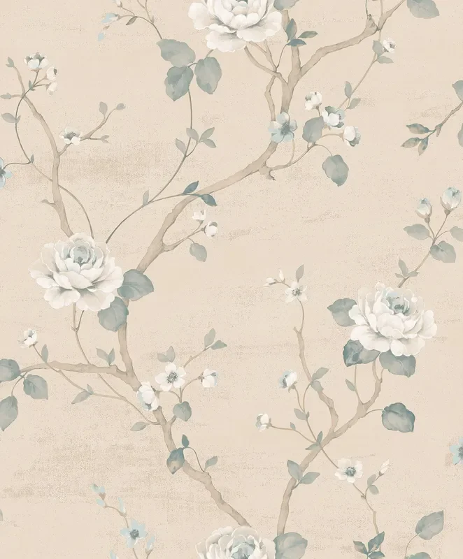 Galerie G67601 Beige Floral Vine