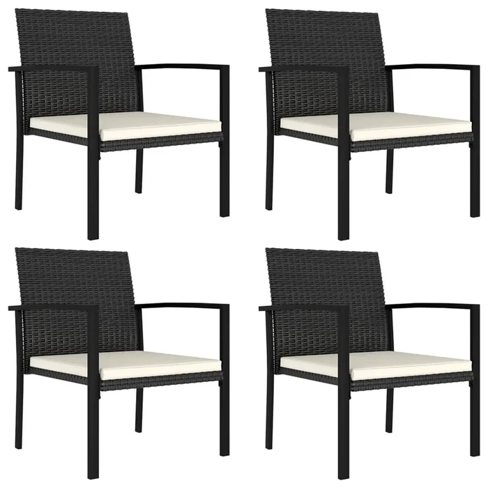 Garden Dining Chairs 4 Pcs Poly Rattan