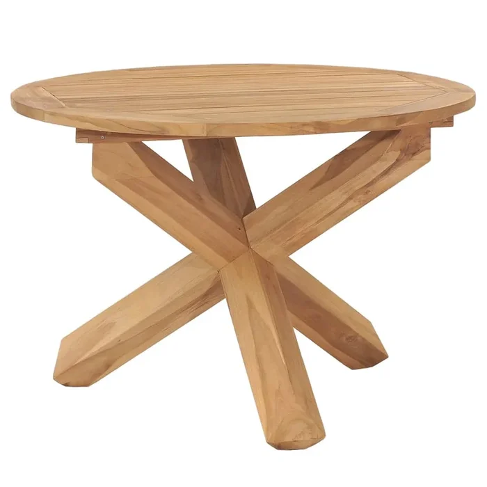 Garden Dining Table Ø Solid Teak Wood