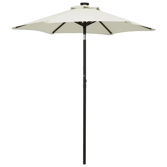 Garden Parasol With Led Lights 200X211 Cm Aluminium