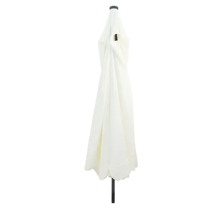 Garden Parasol With Led Lights 395X245 Cm White