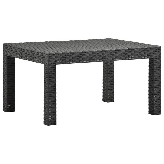 Garden Table Anthracite 58X58X41 Cm Pp Rattan