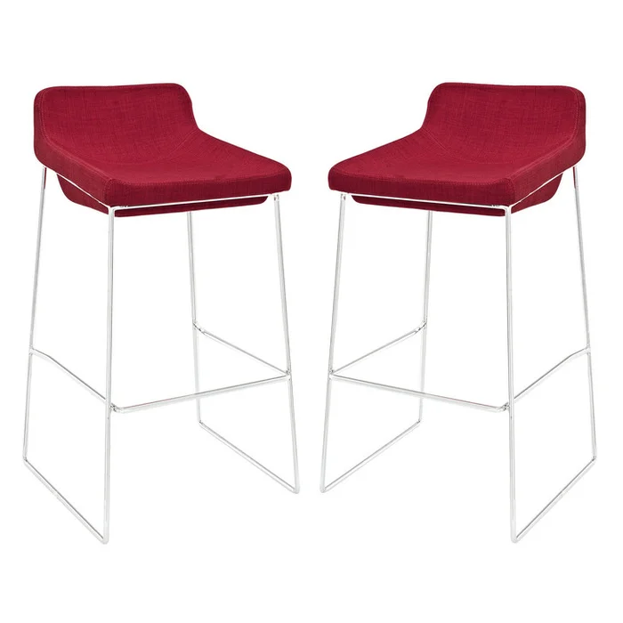 Garner Bar Stool Set of 2 in Red