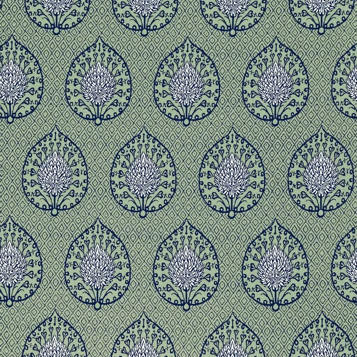 GASTON Y DANIELA GDT5692.002.0 PALMETA FONDO VERDE Fabric