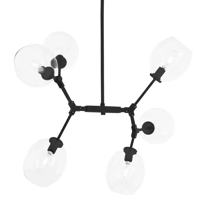 George Kovacs P1366-66A Nexpo 6 Light Chandelier -Coal