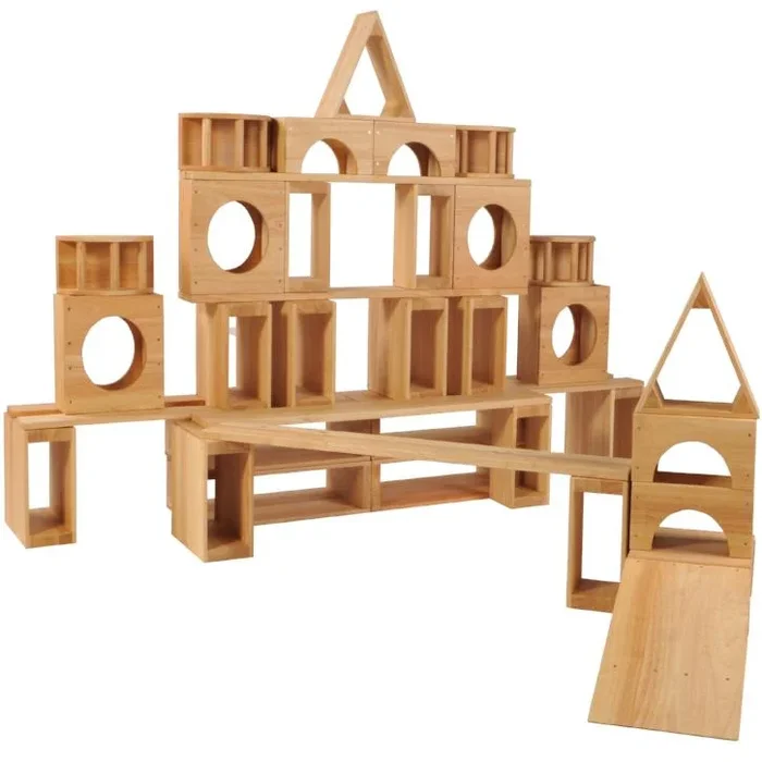 Giant Wooden Hollow Blocks – 52 Piece Set