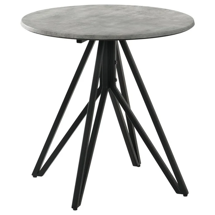 Hadi – Round Smart Top Side End Table – Cement